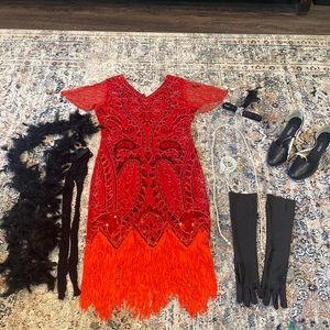 full flapper costume, only worn once